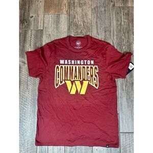 Washington Commanders NFL T Shirt Mens‎ 47 Brand Burgundy Gold Football Large